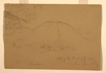 Rysunek, Wzgórze Świątyni Słońca, Quito, Ekwador, 23 czerwca 1857 r.