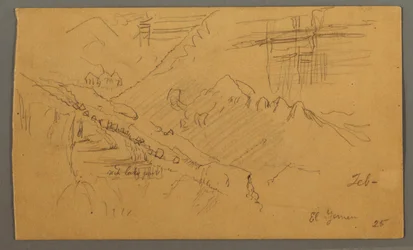 Rysunek, Hillside, luty 1869 