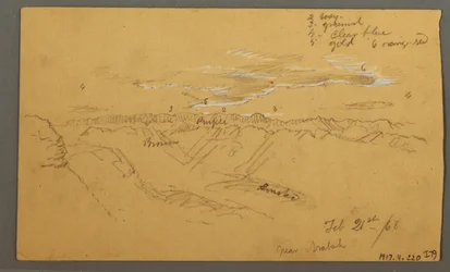 Rysunek, Hillside, luty 1869 