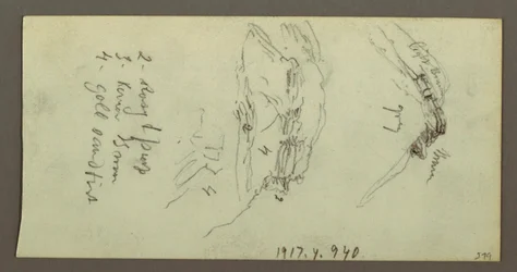 Rysunek, Wzgórza i zbocza, prawdopodobnie 1868 r.