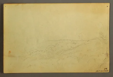 Rysunek, Dom w lesie nad strumieniem, kwiecień 1845 r.