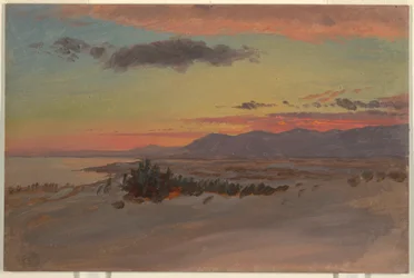 Rysunek, Dolina Hudson zimą, Patrząc na południowy zachód od Olany, 1870–80