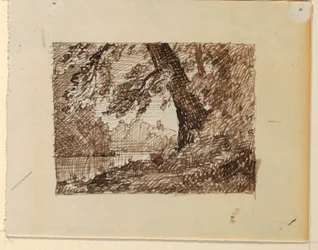 Rysunek, Wyimaginowany krajobraz rzeczny, ok. 1870-73