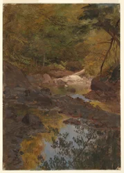 Rysunek, W lasach Nowej Anglii, 1855-65