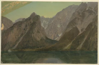 Rysunek, Koenigseee, niedaleko Berchtesgadan, Bawaria, 1868 r.