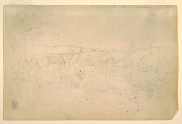 Rysunek, Pejzaż, lipiec 1844