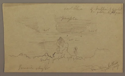 Rysunek, Krajobraz; Verso: Niebo, sierpień 1865 r.