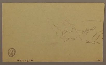 Rysunek, Krajobraz; Verso: Niebo, sierpień 1865 r.
