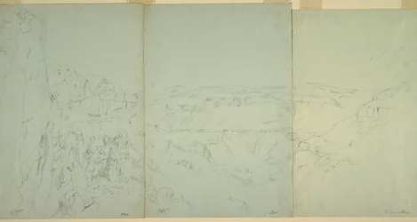Rysunek, Krajobraz w El Yeman, 1868 r.