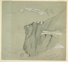 Rysunek, Krajobraz w Alpach Berneńskich, 28 sierpnia 1868 r.