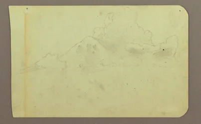 Rysunek, Krajobraz z chmurami; Verso: Góra, 1883 r.