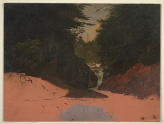 Rysunek, Maine, Mountain Stream, sierpień-wrzesień 1851 r.