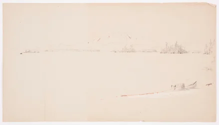 Rysunek, jezioro Millinocket, Maine, wrzesień 1878 r.
