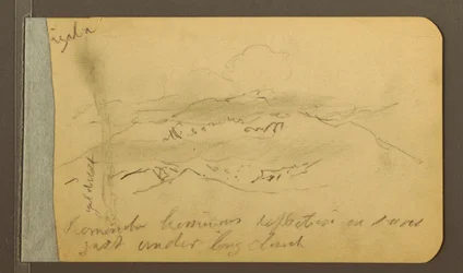 Rysunek, zbocze góry, 1889 r.