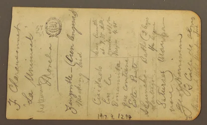 Rysunek, Krajobraz górski; Verso: Napisy, 1885 r.