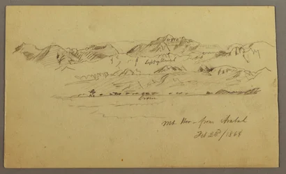 Rysunek, Szczyty górskie, 22 lutego 1868 r.