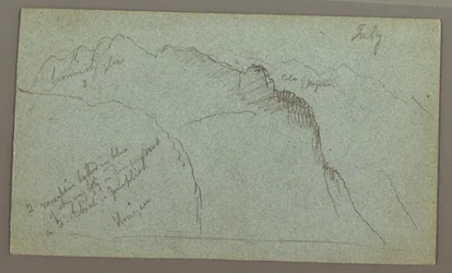 Rysunek, Szczyty górskie, prawdopodobnie lipiec 1868 r.