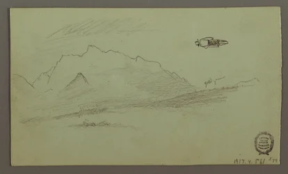 Rysunek, Szczyty górskie, prawdopodobnie 1868 r.