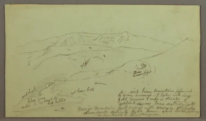 Rysunek, pasmo górskie, prawdopodobnie maj 1868 r.