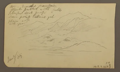 Rysunek, pasmo górskie, Toluca; Verso: pasmo górskie, Toluca, 7 stycznia 1885 r.