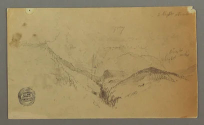 Rysunek, Studium góry, prawdopodobnie 1868