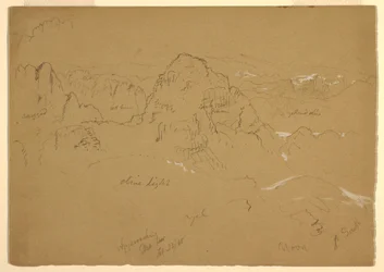 Rysunek, góra, Wady el-Arabah, 23 lutego 1868 r.