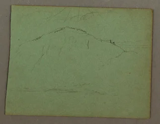 Rysunek, Góra przy brzegu, prawdopodobnie 1856 r.