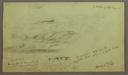 Rysunek, Studium krajobrazu górskiego, 6 maja 1868 r.