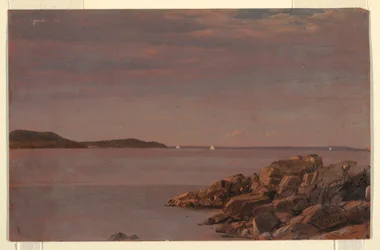 Rysunek, Mt. Desert Island, wybrzeże Maine, 1850 r.