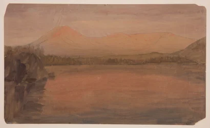 Rysunek, Mts. Katahdin i Turner znad jeziora Katahdin, 1860-78 r.