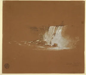 Rysunek, wodospad Niagara, październik 1856 r.