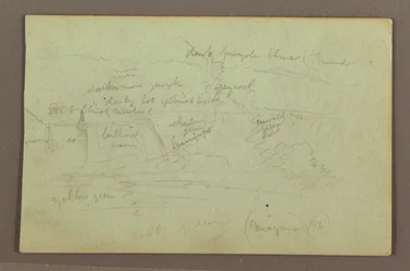 Rysunek Wodospad Niagara widziany od strony kanadyjskiej, 1856 r.