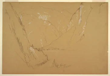 Rysunek, "Obersee", niedaleko Berchtesgarden, Bawaria, 17 lipca 1868 r.