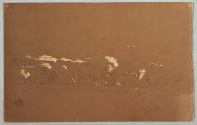Rysunek, częściowy widok Guarandy, Ekwador, 3 czerwca 1857 r.