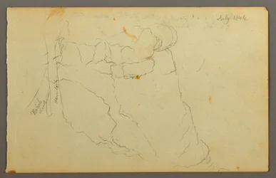 Rysunek, skały, 1844