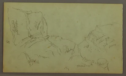 Rysunek, Rocky Mountaintops, prawdopodobnie 1868 r.