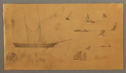 Rysunek, studia nad żaglówką, 12-13 lipca 1859 r.