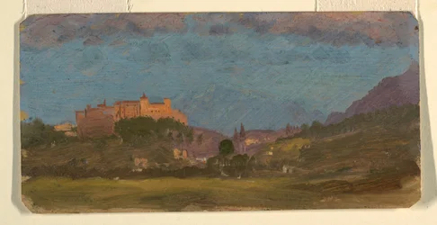 Rysunek, Salzburg, Austria od wschodu, lipiec 1868 r.