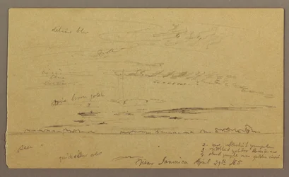 Rysunek, Pejzaż morski, 29 kwietnia 1865 r.