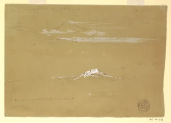 Rysunek, Sincholagua, poranek, ze Świątyni Słońca, Quito, 24 czerwca 1857 r.