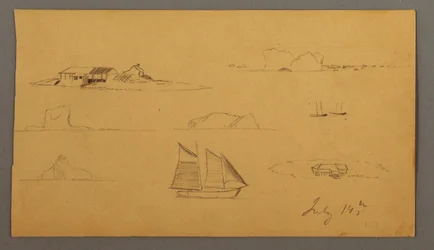 Rysunek, Szkice z Labradoru, prawdopodobnie 14 lipca 1859 r.