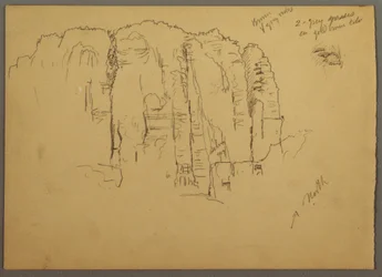 Rysunek, Szkice z Petry, Jordania, luty 1868 r.