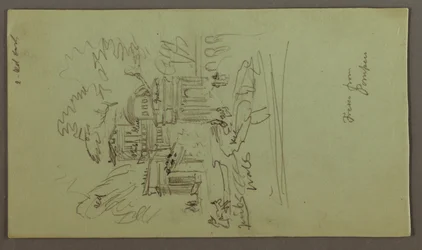 Rysunek, studium fresku z Pompei, prawdopodobnie 1868-69
