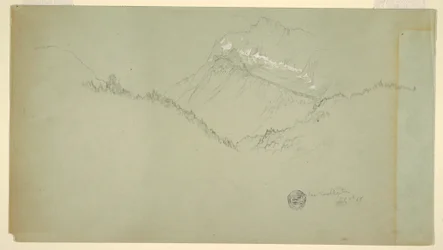 Rysunek, Szczyt Watzmann, niedaleko Berchtesgaden, 9 lipca 1868 r.