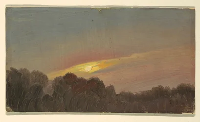 Rysunek, zachód słońca, 1865-66