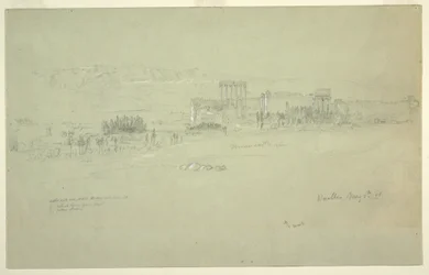 Rysunek, świątynie, Baalbek, 6 maja 1868 r.