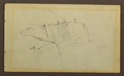 Rysunek, Wodospad Amerykański, rzeka Niagara, prawdopodobnie 1858 r.