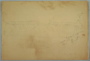 Rysunek, The Canadian Falls, lipiec 1856 r.