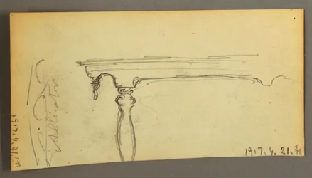 Rysunek Trzy krowy na drodze w lesie, ok. 1845 r.