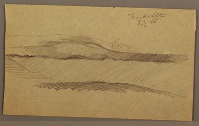 Rysunek, Burza z piorunami nad grzbietem, lipiec 1866 r.